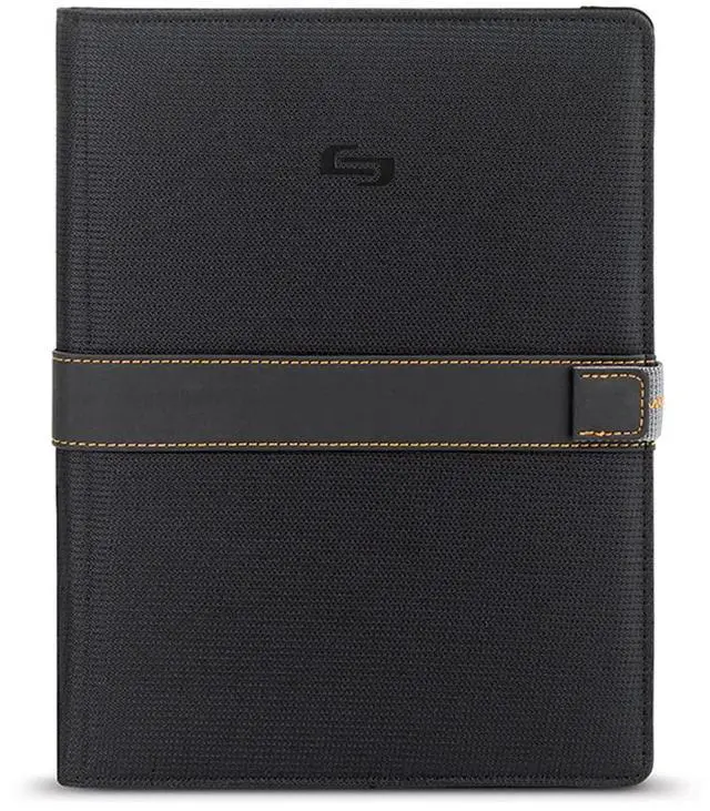 Main image of Solo New York Metro Universal Fit Tablet/eReader Booklet, 8.5" to 11", Black/Orange