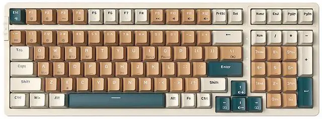 Main image of Merdia Triple Mode 2.4G/USB-C/BT Gaming Keyboard, 100 Keys Backlit Brown/Red Switch Mechanical Keyboard | Rechargeable
