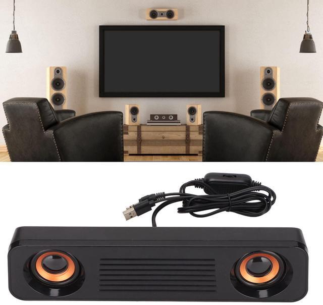 Main image of Portable Wired Speaker HiFi Stereo Subwoofer Desktop Long Speaker USB Powered 3.5mm Plug for TV Computer Tablet, Home Audio Theater Surround Sound System