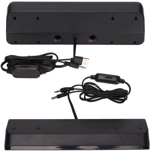 Alt view image 5 of 5 - Portable Wired Speaker HiFi Stereo Subwoofer Desktop Long Speaker USB Powered 3.5mm Plug for TV Computer Tablet, Home Audio Theater Surround Sound System