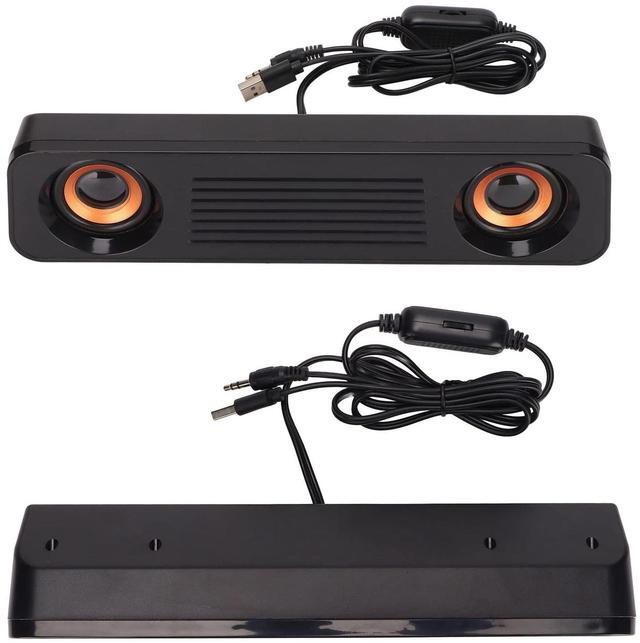 Alt view image 4 of 5 - Portable Wired Speaker HiFi Stereo Subwoofer Desktop Long Speaker USB Powered 3.5mm Plug for TV Computer Tablet, Home Audio Theater Surround Sound System