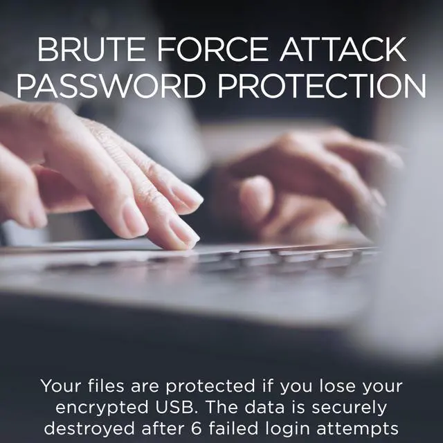 Alt view image 2 of 5 - Integral 8GB Courier-197 256-Bit Hardware Encrypted 3.0 USB Secure Flash Memory Drive - Certified to FIPS 197, Brute-Force Password Attack Protection & Super USB3.0 Transfer Speeds
