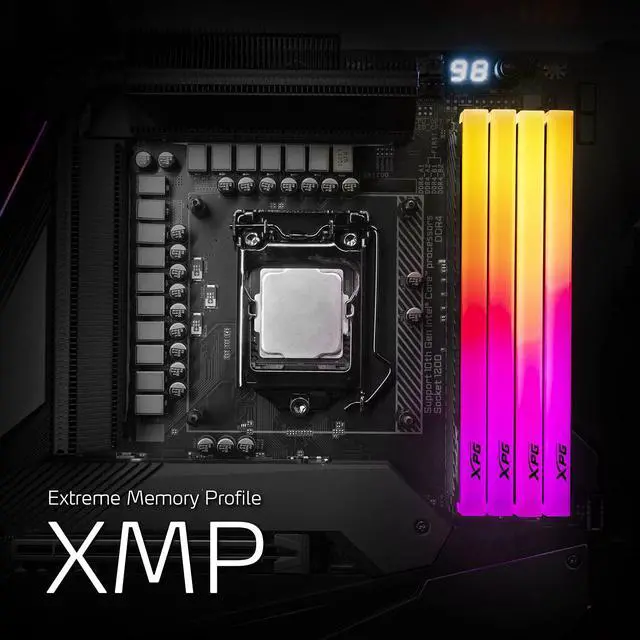 Alt view image 4 of 5 - XPG GAMMIX D45G RGB DDR4 3600MHz 32GB (2x16GB) 288-Pin SDRAM PC4-28800 Memory Kit (AX4U360016G18I-DCBKD45G)