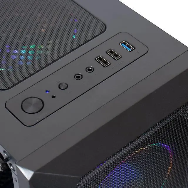Alt view image 2 of 4 - MXZ Gaming PC Computer R5 3500X, RX580, 8G DDR4, NVME 500G, B450,6RGB Fans,Windows 11 Pro Ready to use, Gamer Desktop Computer(R5 3500X| RX580)