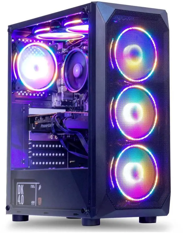Main image of MXZ Gaming PC Computer R5 3500X, RX580, 8G DDR4, NVME 500G, B450,6RGB Fans,Windows 11 Pro Ready to use, Gamer Desktop Computer(R5 3500X| RX580)