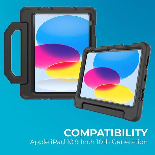 Alt view image 2 of 5 - Gumdrop FoamTech Case ONLY fits The Newest iPad 11th Generation (A16) & 10th Gen 10.9 inch Rugged Lightweight Shockproof & Drop Tested for Kids K-12 Students Teachers Classrooms & School Use - Black