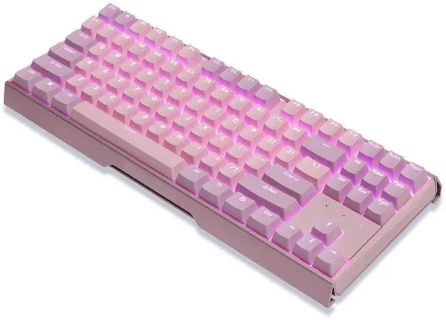 Alt view image 4 of 5 - Happy Balls Backlit Keycaps PBT Cherry MX Keycap Set Doubleshot OEM Profile for US Layout 61 68 75 84 87 96 98 104 108 MX Switches Mechanical Keyboard (Pink Purple Kit)