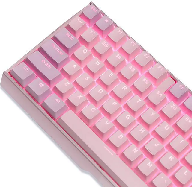 Alt view image 5 of 5 - Happy Balls Backlit Keycaps PBT Cherry MX Keycap Set Doubleshot OEM Profile for US Layout 61 68 75 84 87 96 98 104 108 MX Switches Mechanical Keyboard (Pink Purple Kit)
