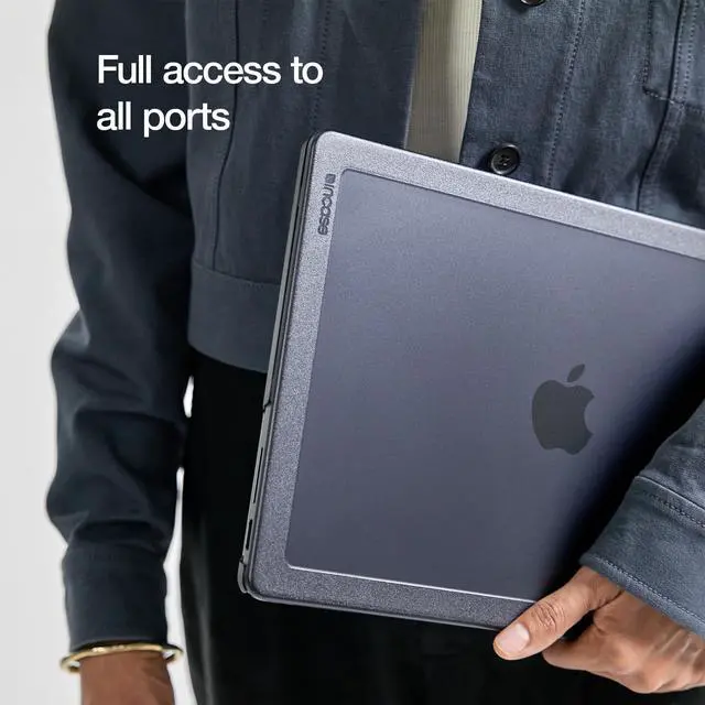 Alt view image 4 of 5 - Incase Edge Hardshell with Makrolon® - MacBook Air 13 inch Case - 2025, 2024, 2023, 2022, M4, M3, M2 - MacBook Case, Laptop Cover, Protective Hard Shell, Scratch Resistant, Rubberized Feet - Black