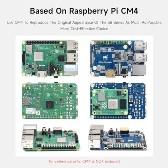 Alt view image 5 of 5 - Waveshare CM4 to 3B Adapter B, Alternative Solution for Raspberry Pi 3 Model B/B+