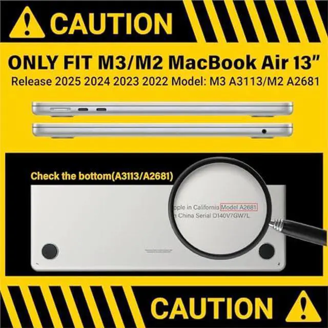 Alt view image 2 of 5 - IBENZER Compatible with 2025 2024 2023 2022 MacBook Air 13 inch case M4 A3240 M3 A3113 M2 A2681, Hard Shell Case & Sleeve & Keyboard Cover & Type-C Adapter for Mac Air 13.6, Rose Quartz, KK-RQ+3
