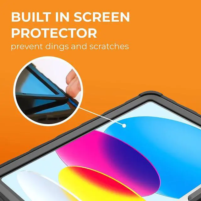 Alt view image 3 of 5 - Gumdrop DropTech Clear Case Fits ONLY Newest iPad 11th Generation (A16) 10th Gen (10.9 inch) A2757|A2777|A2696 Rugged Slim Lightweight Smart Protective Cover for Students Classrooms & School Black