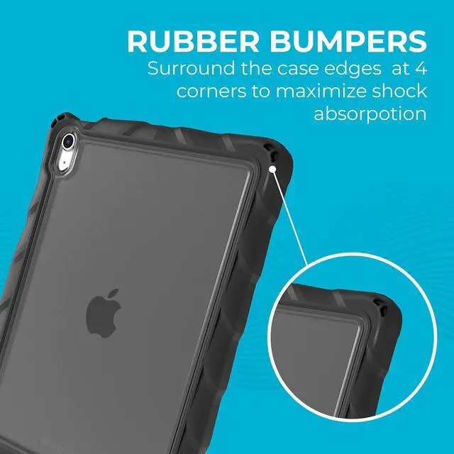 Alt view image 4 of 5 - Gumdrop DropTech Clear Case Fits ONLY Newest iPad 11th Generation (A16) 10th Gen (10.9 inch) A2757|A2777|A2696 Rugged Slim Lightweight Smart Protective Cover for Students Classrooms & School Black