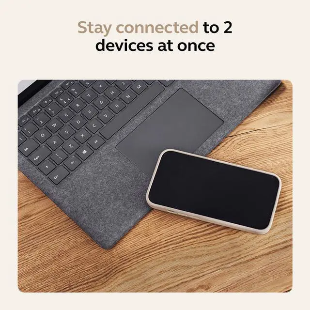 Alt view image 5 of 5 - Jabra Evolve 65 TE (Third Edition) Wireless Dual-Ear Headphones w/Charging Stand - Noise-Canceling Mic, 16 hr Battery Life, Dual Connectivity, Works w/All UC Platforms Like Zoom & Google Meet, Black