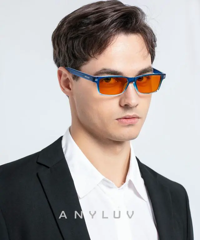Alt view image 2 of 5 - ANYLUV Blue Light Blocking Glasses for Men Anti Blue Light Glasses for Men Women, Eye Strain Relief for Computer Gaming