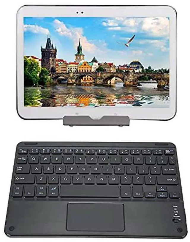 Alt view image 3 of 5 - ASHATA Keyboard,9 in Portable Slim Aluminium Alloy Keyboard with Touchpad,Protective Case,Large Battery,for Android,for,for ComputerPCTablet