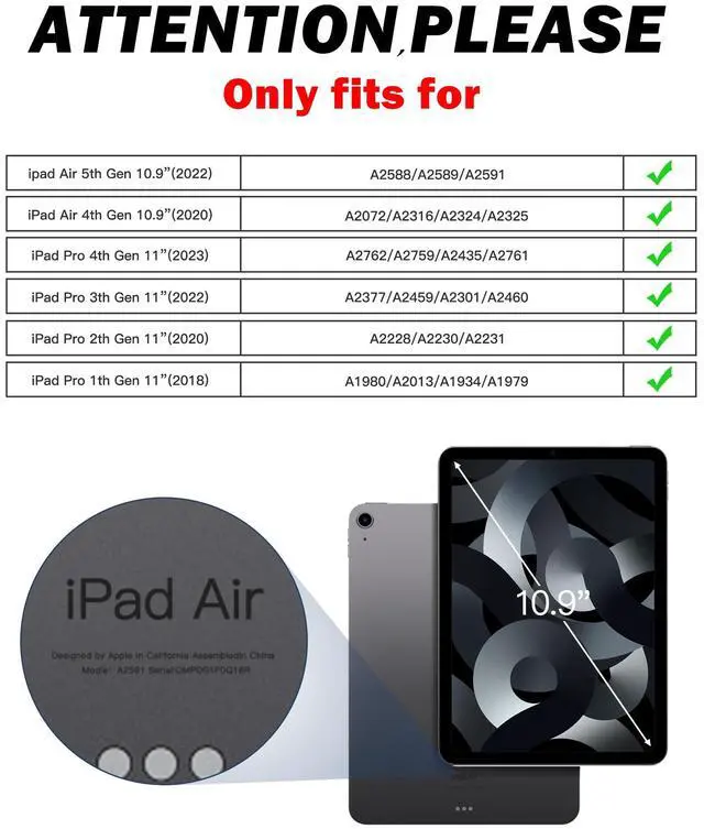 Alt view image 2 of 5 - BADGEYUE for iPad Air 5th/4th Generation Case 10.9 inch (2022/2020), iPad Pro 11 inch (4th/3rd/2nd/1st Gen) Clear Cover with Pencil Holder, 360deg Rotate Stand&Hand Strap/Shoulder Strap (Light Blue)