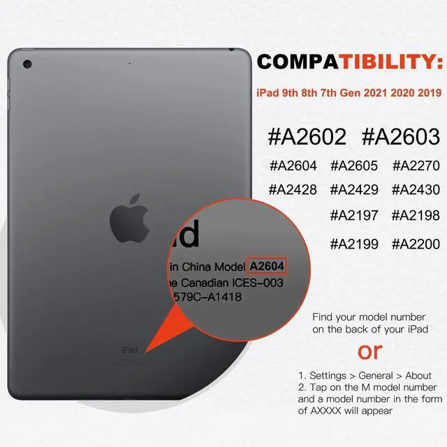 Alt view image 2 of 5 - BATYUE iPad 9th Generation Case - Protective Case for 10.2 inch iPad 9th/ 8th/ 7th Generation 2021/2020/ 2019, Cover with Pencil Holder/360deg Swivel Stand/Shoulder Strap/Screen Protector - Light Blue