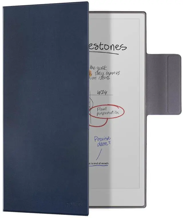 Main image of BOZHUORUI Magnetic Case for 11.8" Remarkable Paper Pro 2024 Tablet - Ultra-Thin Lightweight PU Leather Book Folio Cover with Auto Sleep/Wake (Dark Blue)