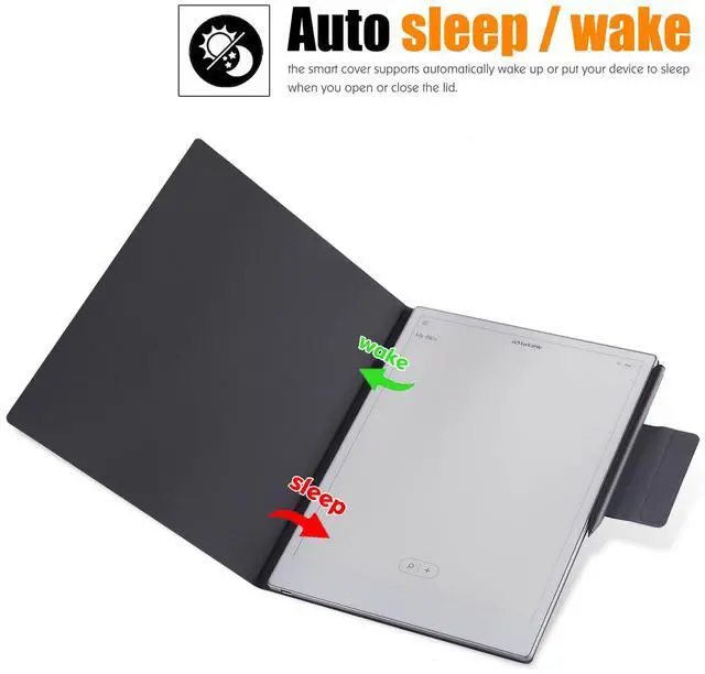 Alt view image 2 of 5 - BOZHUORUI Magnetic Case for 11.8" Remarkable Paper Pro 2024 Tablet - Ultra-Thin Lightweight PU Leather Book Folio Cover with Auto Sleep/Wake (Dark Blue)