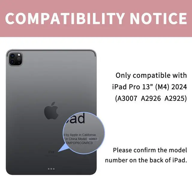 Alt view image 2 of 5 - BQSS Keyboard Case for iPad Pro 13 Inch (M4) 2024 Case with Keyboard for iPad Pro 13" M4 Case with Wireless Detachable Backlit Keyboard for iPad Pro Keyboard Case with Pencil Holder Pink