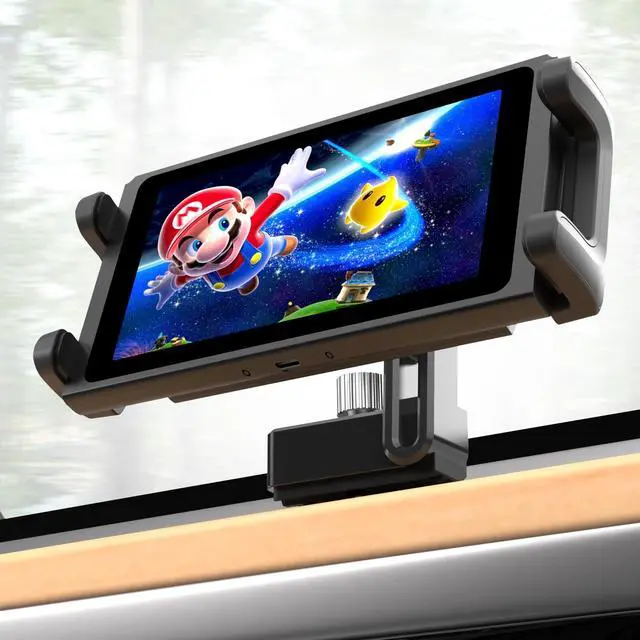 Main image of Charchendo Car Game Consoles Mount for Tesla Model Y/3, Air Vent Holder for Switch Tablet Phone with Anti-Drop Shake Road Trip Essentials Compatible with Switch, iPad 12.9, Phones More Devices 4-13''