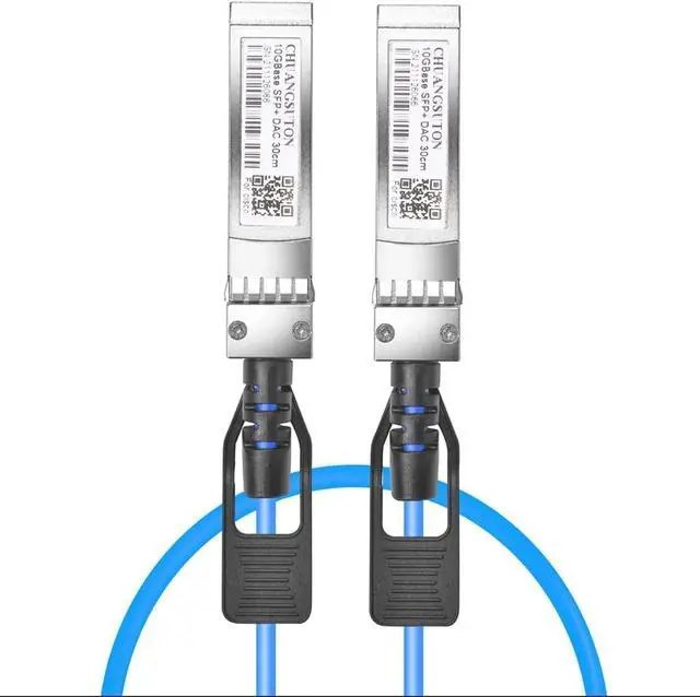 Main image of TRANSUTON 10G SFP+DAC Cable - Passive SFP DAC Twinax Cooper Cable Blue Colored for Ubiquiti Unifi,Cisco,Netgear,D-Link,Supermicro, 2m(6.6ft)