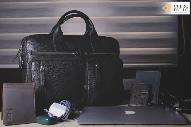Alt view image 2 of 5 - Cuero Estilo Premium Leather Laptop Bag - Handcrafted Floater Leather, 15-inch Laptop Sleeve, Multipurpose Work & Travel Bag - Durable, Stylish.