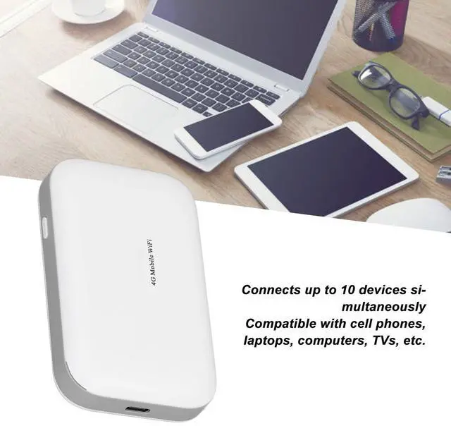 Alt view image 5 of 5 - Mobile Router, WPA WPA2 Encryption Portable Device for Travel