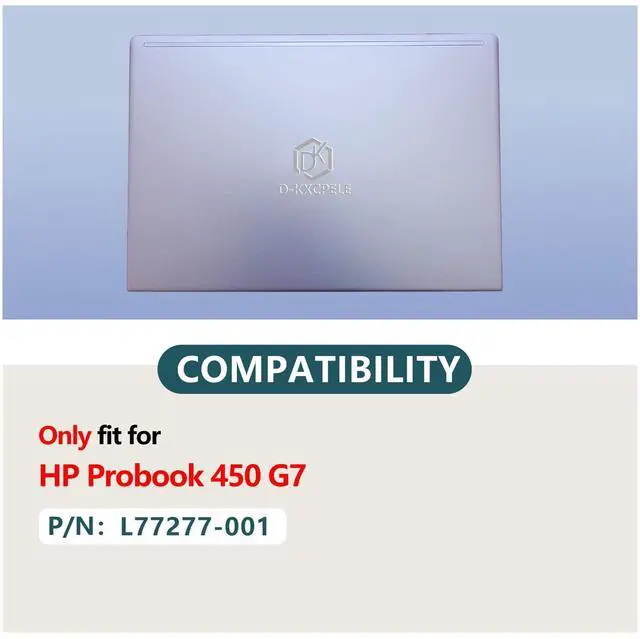 Alt view image 2 of 5 - D-KXCPELE Replacement Laptop LCD Cover Back Rear Top Lid for HP Probook 450 G7 Rear Cover L77277-001 52X8NICTP00