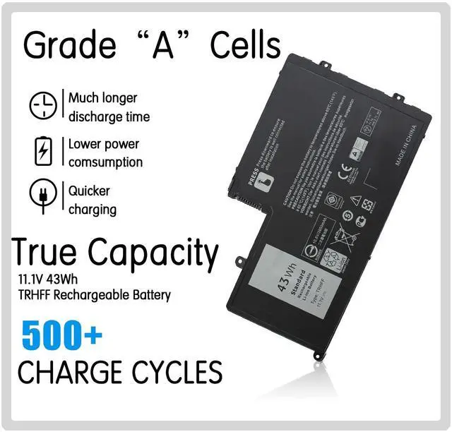 Alt view image 2 of 5 - TRHFF P39F P49G Notebook Battery for Dell Inspiron 14 15 5000 15-5547 5547 5548 5545 5542 5447 5445 5448 DFVYN P39F 58DP4 VVMKC Latitude 14 3450 15 3550 0PD19 1V2F6 1WWHW 5MD4V P51G Laptop