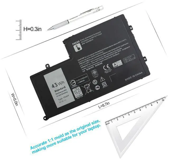 Alt view image 3 of 5 - TRHFF P39F P49G Notebook Battery for Dell Inspiron 14 15 5000 15-5547 5547 5548 5545 5542 5447 5445 5448 DFVYN P39F 58DP4 VVMKC Latitude 14 3450 15 3550 0PD19 1V2F6 1WWHW 5MD4V P51G Laptop