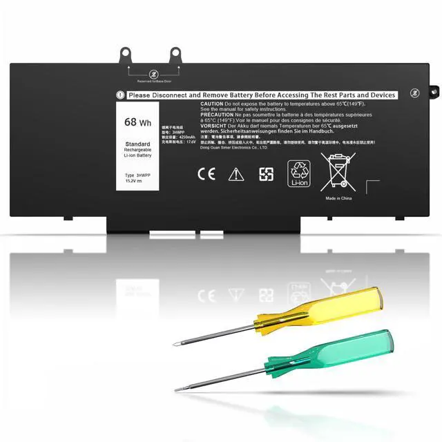 Main image of HAIYUNWU 68Wh 3HWPP Laptop Battery Replacement for Dell Latitude 5401 5410 5411 5501 5511 5510 Inspirion 17 7500/7506 2-in-1 Black Precision 3551 3541 03HWPP 10X1J N2NLL 1VY7F 451-BCMN 15.2V