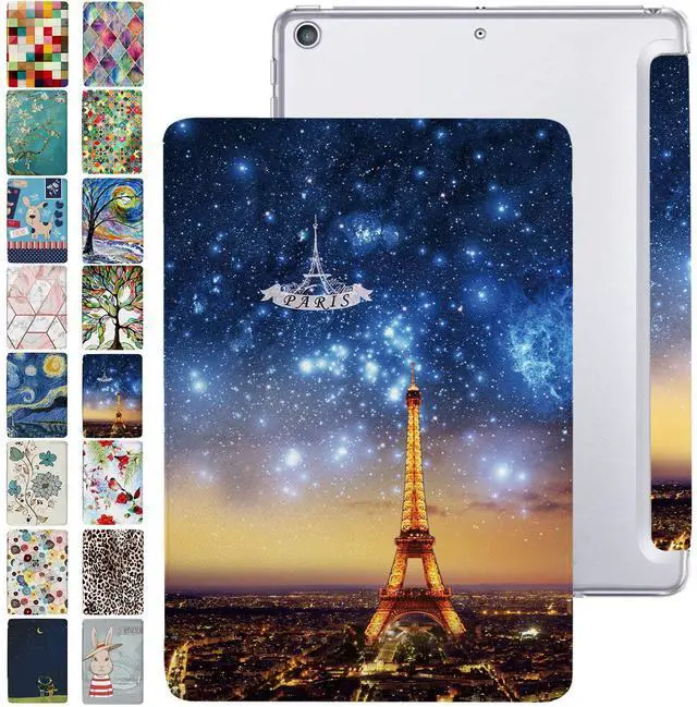 Main image of DuraSafe Cases for iPad Air 3 2019 PRO 10.5 Inch 2017 Air 3rd Gen A1701 A2152 A2123 MQF12LL/A MQEY2LL/A MQF22LL/A MQF02LL/A Trifold Printed PC Lightweight Protective Clear Back Cover - Paris Night