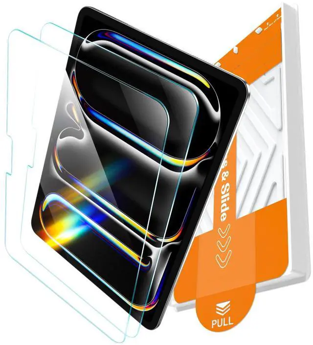 Main image of EZ-GLAZ-2 Pack for iPad Pro 13-in.(M4) Screen Protector, 9H+ Hardness 12FT Military Grade Shatterproof Long Durable Tempered Glass Film with Flawless Fit Box,Scratch Resistant