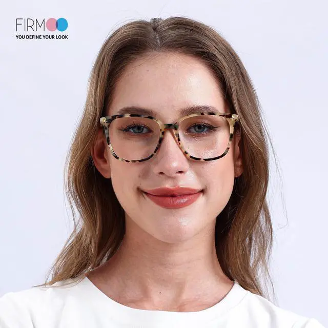 Alt view image 2 of 5 - Firmoo Blue Light Glasses for Women, Stylish Lightweight Metal Blue Light Blocking Glasses for Computer, TV,Pattern,Judy162