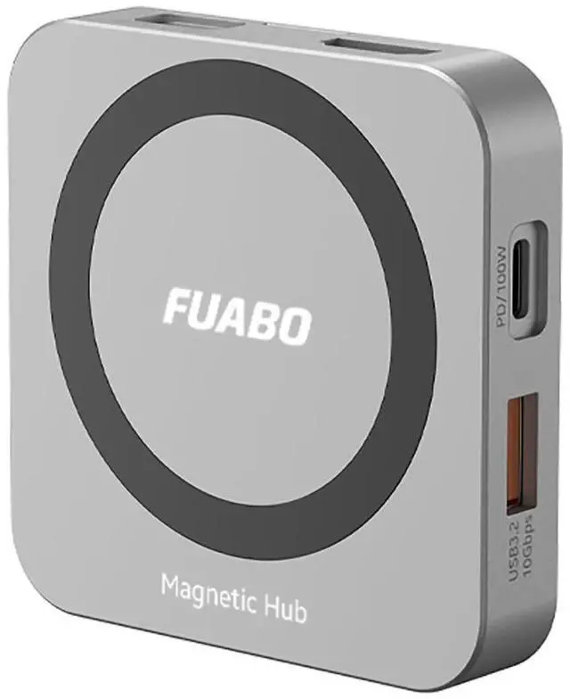 Alt view image 3 of 5 - Magnetic M.2 NVMe SSD Enclosure & USB C Docking Station for iPhone MagSafe Portable SSD case, Magnetic External SSD &USB HUB 4K@60Hz HDMI, 10Gbps 100W PD Charging Compatible with iPhone 16