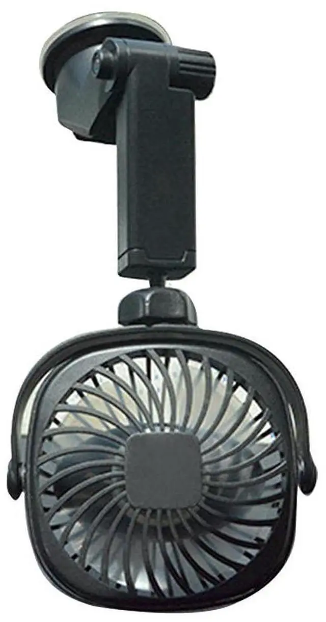 Main image of Gazaar USB Car Fan with Suction Cup, USB Rechargeable Wall Fan, USB Fan with 360 Degree Rotation