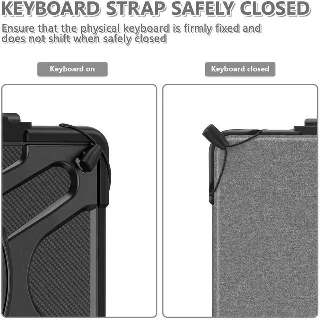 Alt view image 4 of 5 - GooodiDEAR for  Fire Max 11 Case (13th Gen 2023), Rugged Multi-Angle Kickstand, Heavy Duty Shockproof TPU Protection, Adjustable Hand Strap, Stylus Holder, Shoulder Strap, Elastic Band - Black