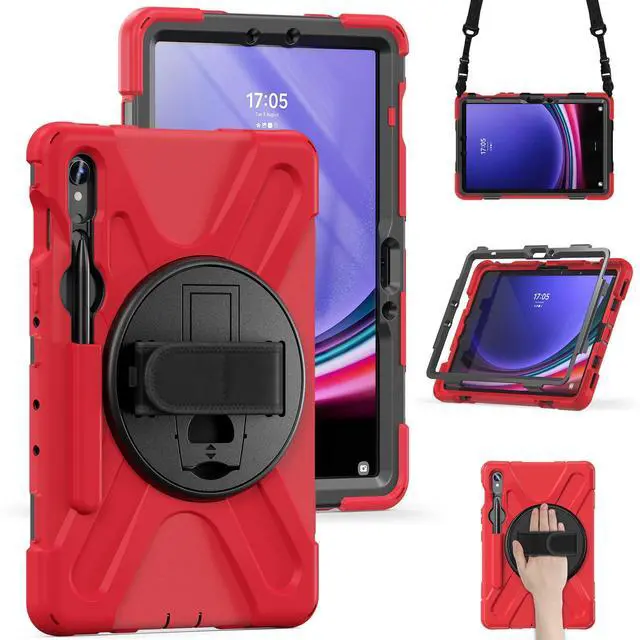 Main image of HDAYM for Samsung Tablet S9 Case,with Rotating Stand,Shoulder Strap,Pencil Holder,Sturdy Heavy Duty Full Body Shockproof Protective Cover for Samsung Tablet s8 s7 s9 fe