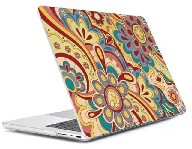 Alt view image 3 of 5 - HOHAIYOO Compatible with MacBook Pro 16 inch Case 2024 2023 2022 2021 Release M4 A3186 A3403 M3 A2991 M2 A2780 M1 A2485, Hard Case Shell+Keyboard Cover+Screen Protector+Webcam Cover, Curved Doodle