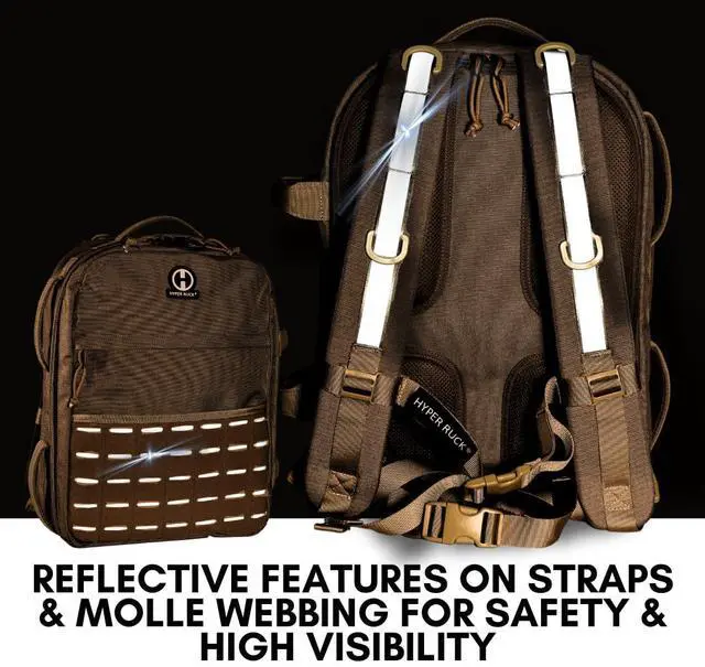 Alt view image 3 of 5 - HYPERWEAR Hyper Ruck, 20L Rucking Backpack Blue (empty) 3 Rucking Weight-Plate/Laptop Sleeves