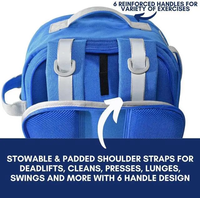 Alt view image 4 of 5 - HYPERWEAR Hyper Ruck, 20L Rucking Backpack Blue (empty) 3 Rucking Weight-Plate/Laptop Sleeves