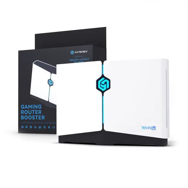Main image of HYPEREV PRO WiFi6 Gaming Router,GearUP Booster Plugin with 1-Year Booster VIP,5GHz & 2.4GHz,Includes 2 Network Cables,Reduce ping and Pocket Loss,for All Console & PCs