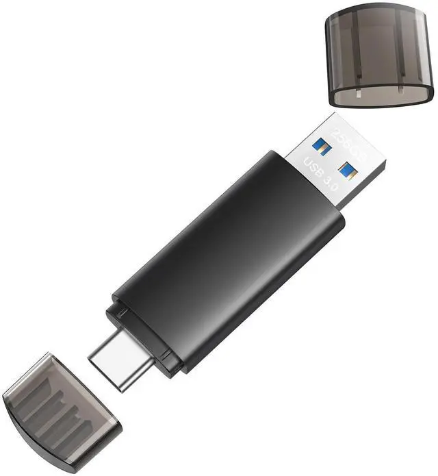 Main image of JOIOT 256GB USB C Flash Drive Dual USB 3.0 Flash Drive Type C + USB A Portable Type-C Flash Drive 2-in-1 USB-C Thumb Drive for Smartphone Tablet Computer Mac iPhone 15 Black