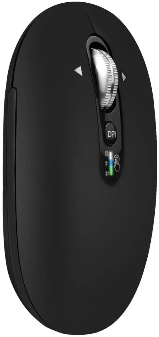 Alt view image 2 of 5 - INFINMIND Wireless Bluetooth Green Mouse Rechargeable+Wireless Bluetooth Black Mouse with 1 Battery,Multi Device Ergo Computer Mouses,4-Way Super Scrolling,+- 3000 DPI,8-10 Buttons,Plug&Play,Quiet