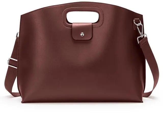 Main image of KALIDI Messenger Bag 16 Inch Slim Laptop Vegan Leather Briefcase Crossbody Tote for 15.6" Notebook Computer Work Office Satchel Bag, Coffee