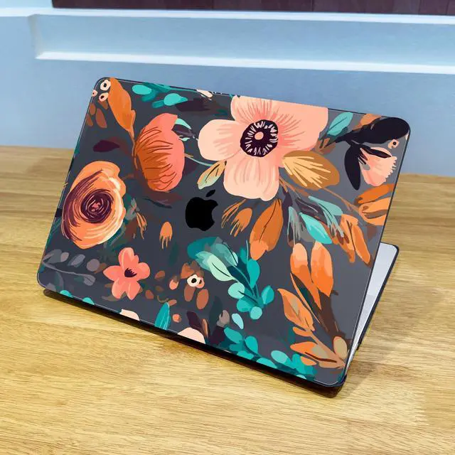 Alt view image 3 of 5 - Lepeoac for MacBook Pro 16 inch Case 2019 2020 Release Model A2141, Plastic Hard Shell Cover with Keyboard Cover for MacBook Pro 16 inch with Touch Bar & Touch ID, Florals Pattern