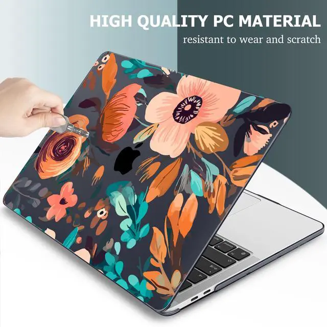 Alt view image 5 of 5 - Lepeoac for MacBook Pro 16 inch Case 2019 2020 Release Model A2141, Plastic Hard Shell Cover with Keyboard Cover for MacBook Pro 16 inch with Touch Bar & Touch ID, Florals Pattern