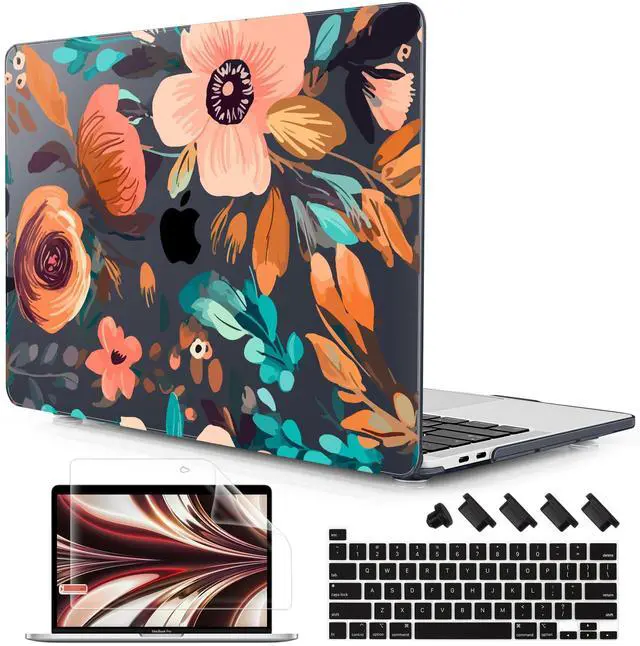 Main image of Lepeoac for MacBook Pro 16 inch Case 2019 2020 Release Model A2141, Plastic Hard Shell Cover with Keyboard Cover for MacBook Pro 16 inch with Touch Bar & Touch ID, Florals Pattern